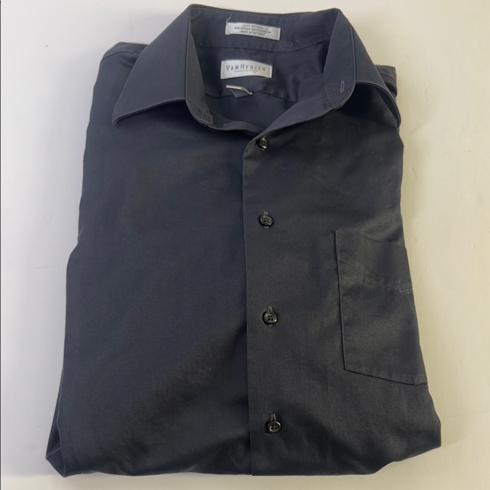 Van Heusen Men's Dark Gray Dress Shirt